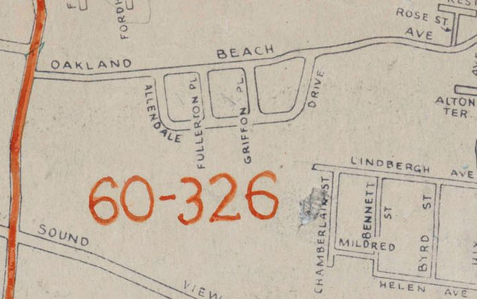 a map showing the enumeration district where the Marstons had lived in 1940